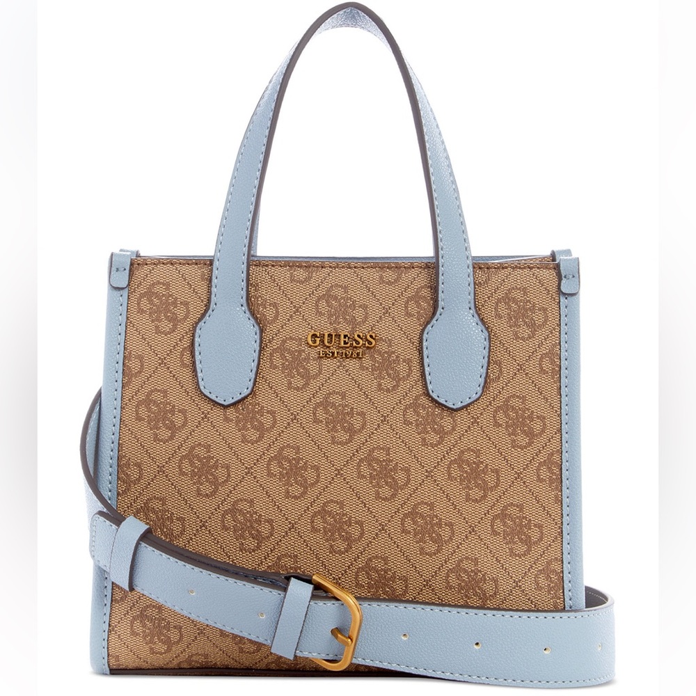 Guess Silvana 4G Basique Mini Tote Blue Logo